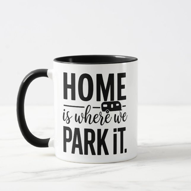 Caneca Home Is Where We Park It Camper Quote (Esquerda)