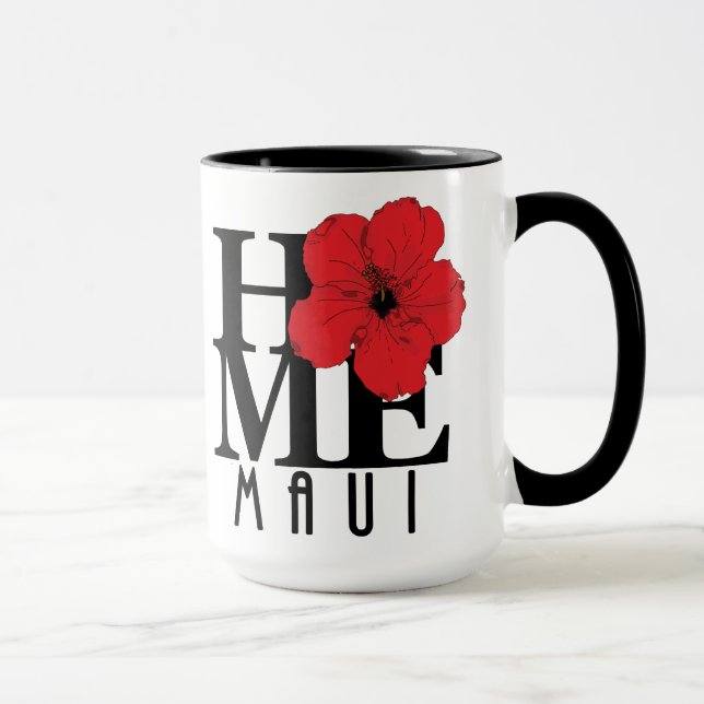 Caneca HOME Maui Red Hibiscus 15oz (Direita)