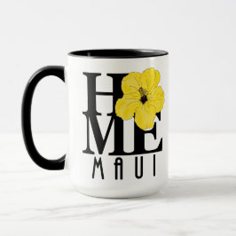 Caneca HOME Maui Yellow Hibiscus 15oz