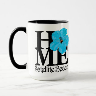 Caneca HOME Satellite Beach Blue Hibiscus 15oz