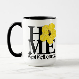 Caneca HOME West Melbourne Yellow Hibiscus