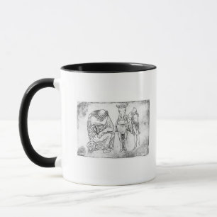 Caneca Homem assentado, cavaleiro que monta seu cavalo