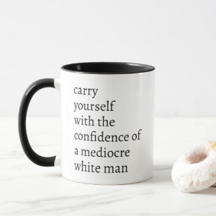 Caneca Homem Branco mediocre