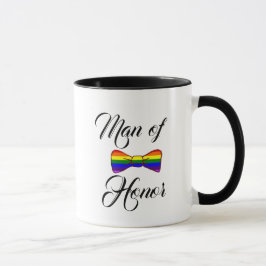 Caneca Homem de Honra Arco Arco-Íris Tie Coffee Mug