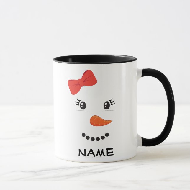 Caneca Homem de Neve Personalizado (Direita)