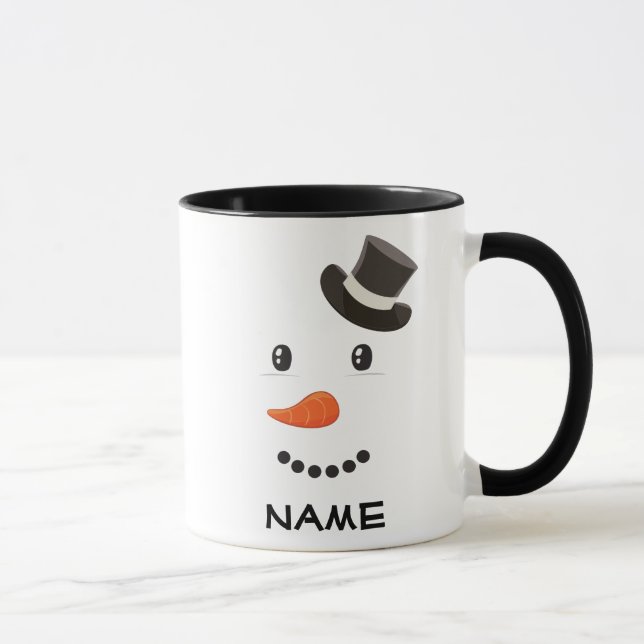Caneca Homem de Neve Personalizado (Direita)