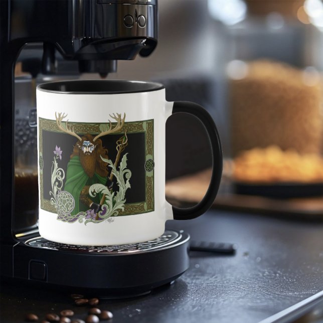 Caneca Homem dos Antílope Celta Verde  (Criador carregado)