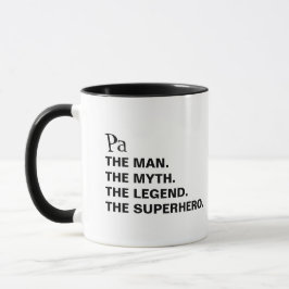 Caneca Homem Mito Lenda Engraçado Coffee Mug Personalizad