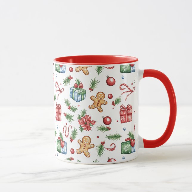 Caneca Homem-pão de Natal bonito (Direita)