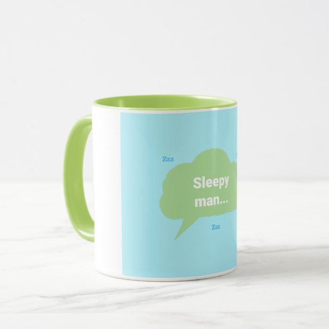 Caneca Homem sonolento (Frente Esquerda)