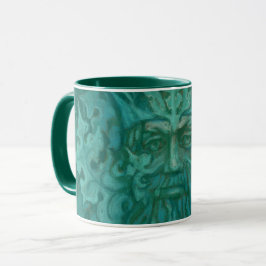 Caneca Homem Verde, Rei Florestal, Deus Pagão, Arte Fantá