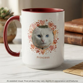 Caneca Homenagem ao Animal de Estimação Foster com Coraçã