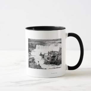 Caneca Homens pescando no Celilo Falls Photoshop
