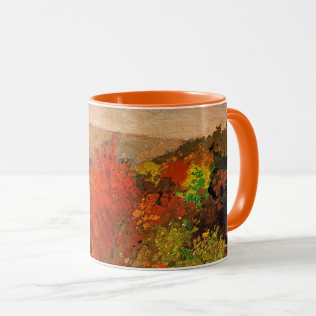Caneca Homer - Autumn Treetops, famosa pintura (Frente Esquerda)