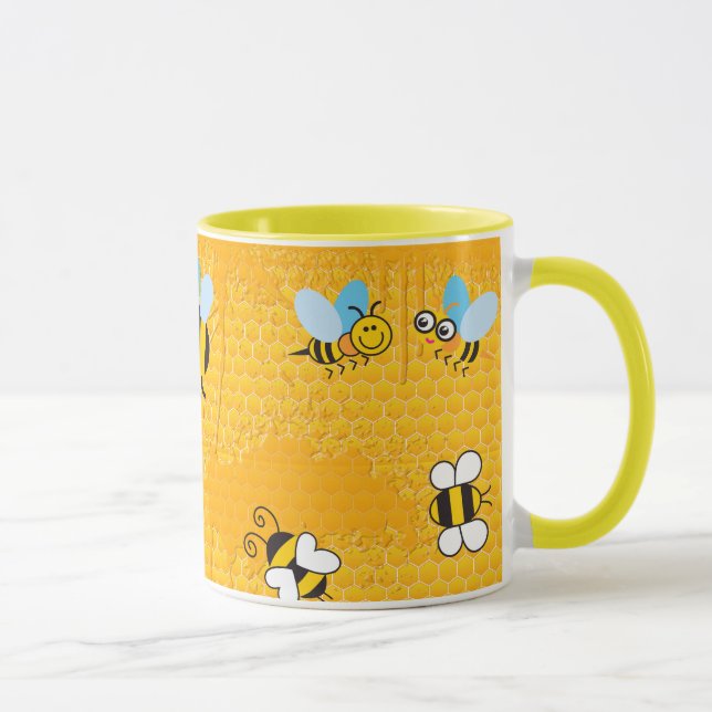 Caneca Honeycomb e Cartoon Bee Ringer Mugs (Direita)