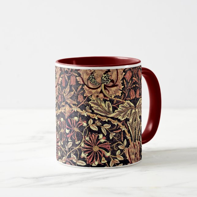 Caneca Honeysuckle, um design de colheita William Morris (Frente Esquerda)