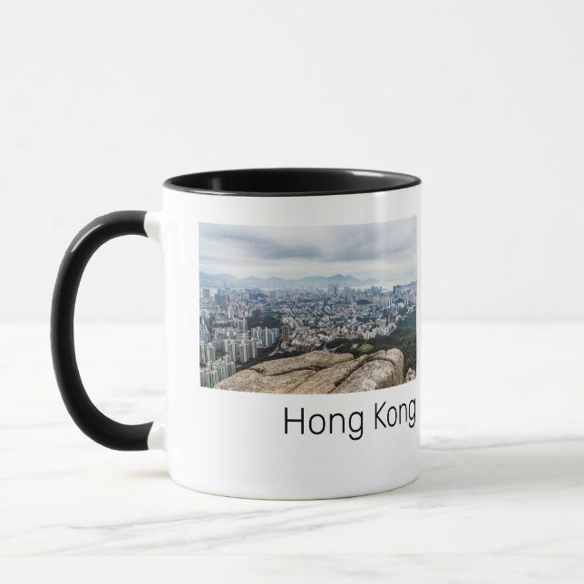Caneca Hong Kong Lion Hill Skyline Panorama Souvenir (Esquerda)
