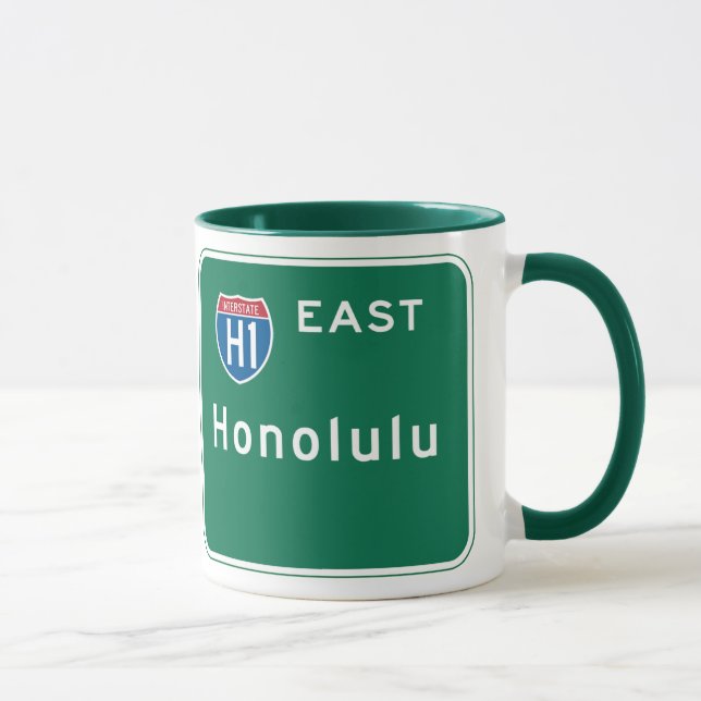 Caneca Honolulu, sinal de estrada do HI (Direita)