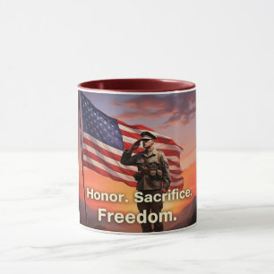 Caneca "Honra. Sacrifício. Liberdade." Sinalizador do Sol