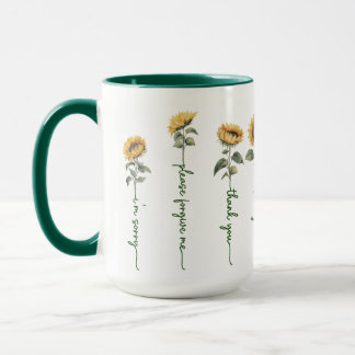 Caneca Ho'oponopono Sunflower Mug, 15 oz