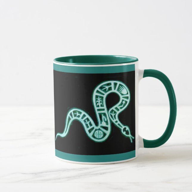 Caneca Hopi Cobra Motif Vintage Nativo Americano (Direita)