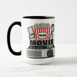 Caneca Hora do Filme de Nome Personalizado