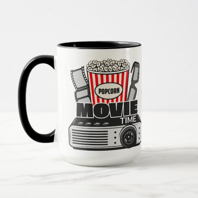 Caneca Hora do Filme de Nome Personalizado (Esquerda)