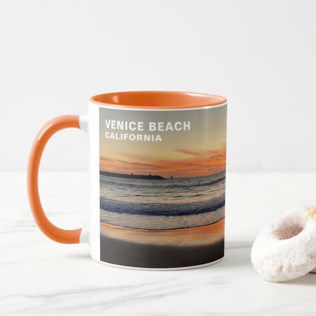 Caneca Horário da Hora do Sol - Veneza Beach, CA (Com Donut)