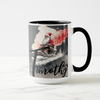 Caneca Horário de Natal - Alfabeto Personalizável