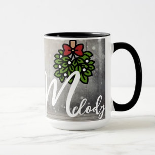 Caneca Horário de Natal - Alfabeto Personalizável