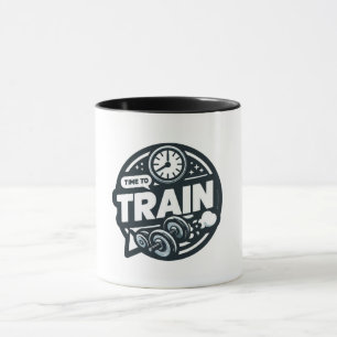 Caneca Horário Negro e Branco para Treinar Mug