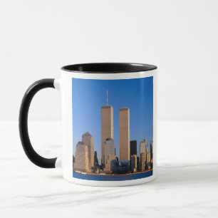 Caneca Horizonte de Manhattan e Rio Hudson, Nova York, 2