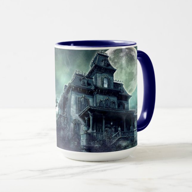 Caneca Horror Caseiro Assombrado Mug - Mansão Infestada p (Frente Esquerda)