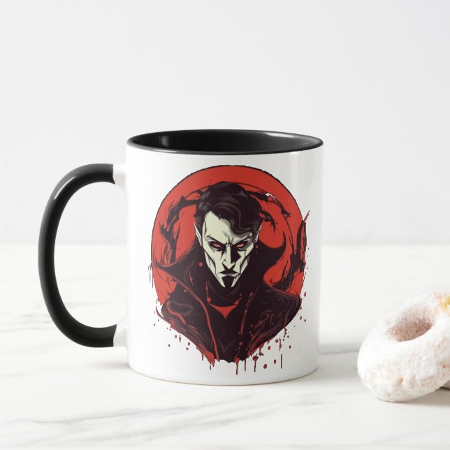 Caneca Horror de Olhos Vermelhos (Com Donut)