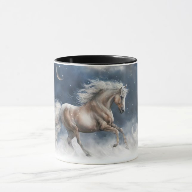 Caneca Horse Fantasy Night Crescent Moon Vintage (Centro)