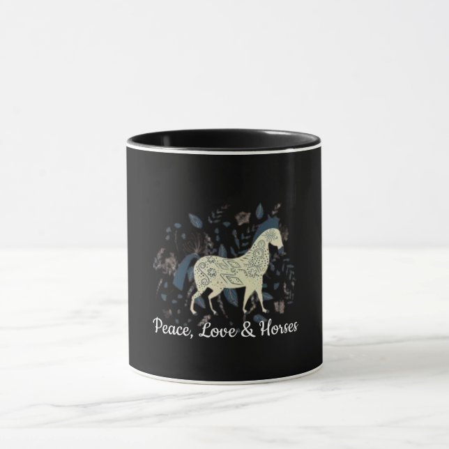 Caneca Horse Mug – Run Free, Live Wild Design (Centro)