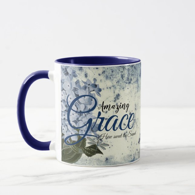 Caneca Hortênsia azul Amazing Grace   (Esquerda)