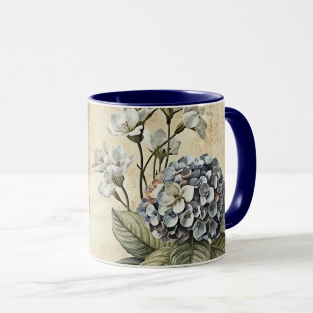 Caneca Hortênsias Charme Despojado (Frente Esquerda)