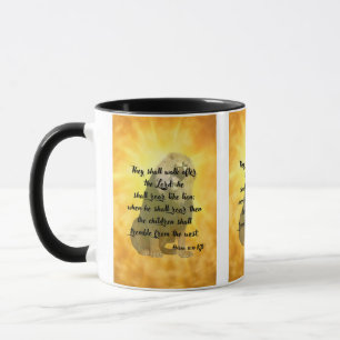Caneca Hosea 11:10 Bíblia Verso Túmulo De Dois Tom