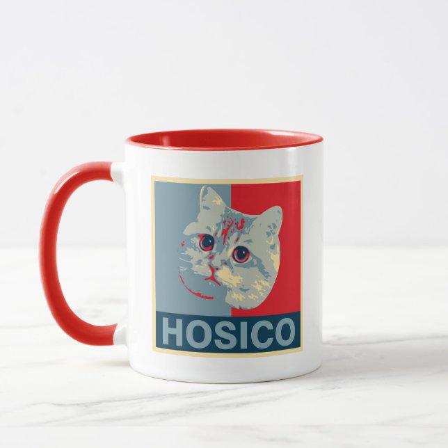 Caneca Hosico - Ilustração Azul Vermelho (Esquerda)