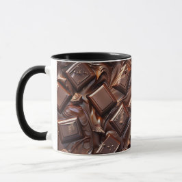Caneca Hot Cocoa Chocoholic Funny Humor Modern Brown