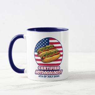 Caneca Hotdogologista certificado - American Flag Hot Dog
