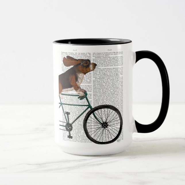 Caneca Hound Basset na Bicicleta (Direita)