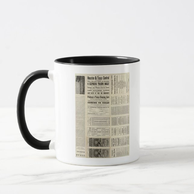 Caneca Houston and Texas Central Rail através do Texas (Esquerda)