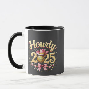 Caneca Howdy 2025 Ano Novo Eve Cowboy Ocidental