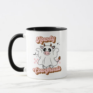 Caneca Howdy Cowghouls Cute Cow Ghost Halloween
