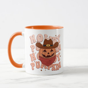 Caneca Howdy Pumpkin Retro Halloween