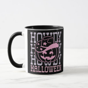 Caneca Hoween Halloween Pumpkin Cowboy Halloween Black Ha