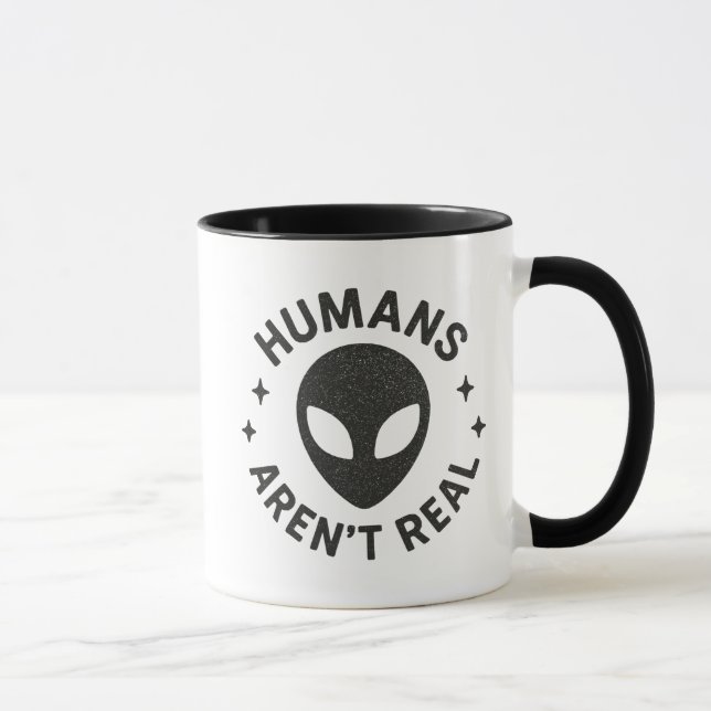 Caneca Humanos não são reais (Direita)