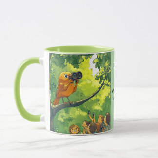 Caneca Humanos Observando Pássaros